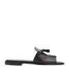 Sebago Black Leather Sandals In Black