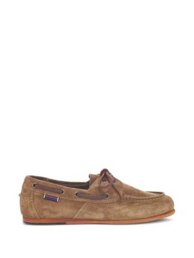 Sebago Owen Lace-up Suede Boat Shoes In Brown
