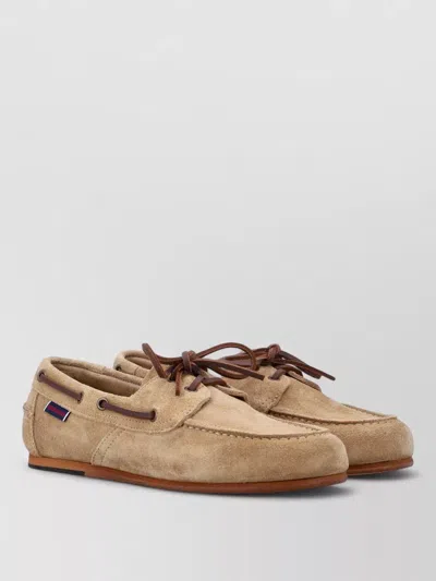 Sebago Owen Suede Boat Loafer Lace Rubber In Multi