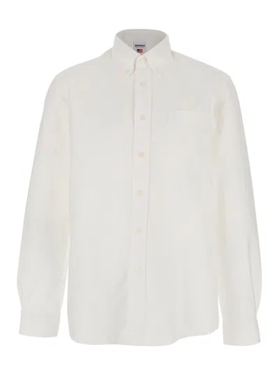 Sebago Oxford Button Down Cotton Shirt With Button-down Collar And Long Sleeves For Men In Animal Print