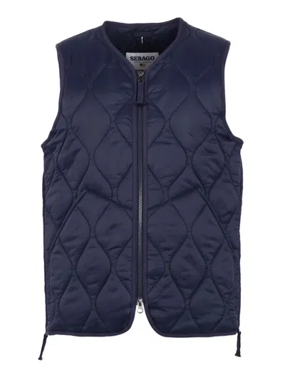 Sebago Padded Vest In Blue