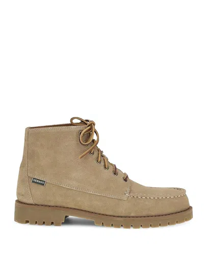 Sebago Parker Suede Ankle Boots In Nude & Neutrals