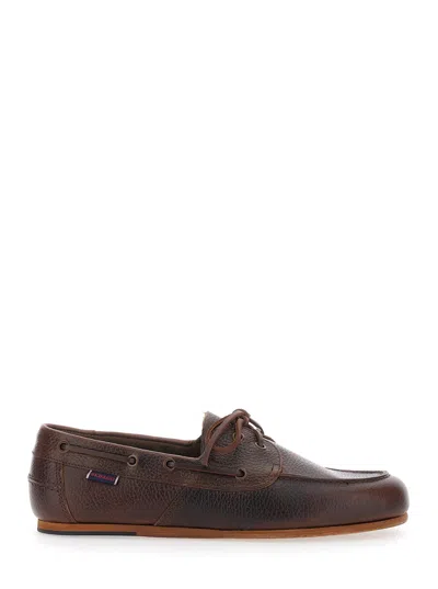 Sebago Pelle Martellata In Brown