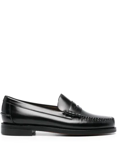 Sebago Penny Loafers In Black