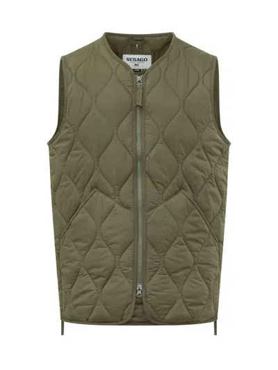 Sebago Plymouth Down Jacket In Green Burnt