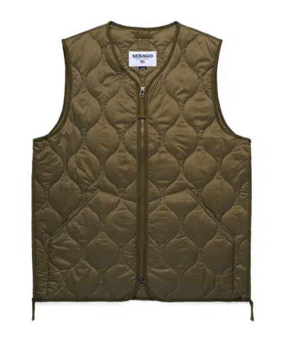 Sebago Plymouth Quilted Gilet In Green