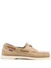 Sebago Suede Boat Shoes With Lace-up Detailing In Neutral