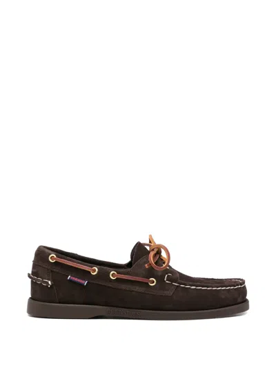 Sebago Portland Artisan Suede Boat Shoes In Brown