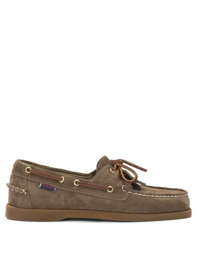 Sebago Portland Artisan Brown Suede Rubber Lace-up Loafers