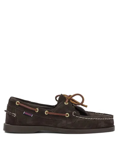 Sebago Docksides Portland Lace-up Loafers In Black