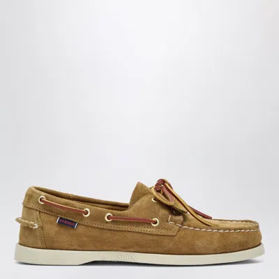 Sebago Portland Artisan Loafers In Beige Cork In Green
