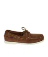 Sebago Dockside Portland Suede Boat Shoes Cognac Brown In Brown
