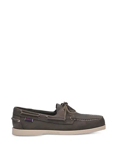 Sebago Portland Docksides Black Moccasin Loafers In Multi