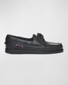 Sebago Multicolor Calf Hair Docksides Portland Raw Loafers In Black