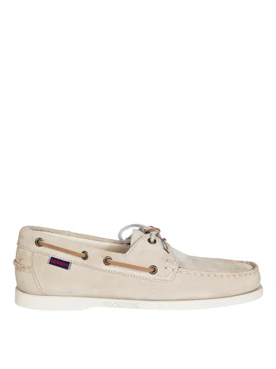 Sebago Portland Flesh Out Lace-up Boat Shoes For Men In Pink