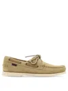 Sebago Slip-on Shoes With Rubber Sole And Suede Finish In Beige