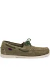 Sebago Portland Flesh Out Suede Loafers In Green