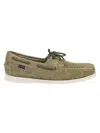 Sebago Portland Flesh Out Suede Loafers In Green