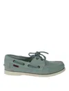 Sebago Portland Rough Out Boat Shoe In Lichen, Women's At Urban Outfitters In Green