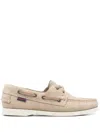 Sebago 'portland Dockside' Beige Loafers With Decorative Laces On The Sides And Contrasting Stitching