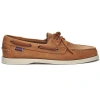 Sebago Dockside Portland Suede Boat Shoes Cognac Brown