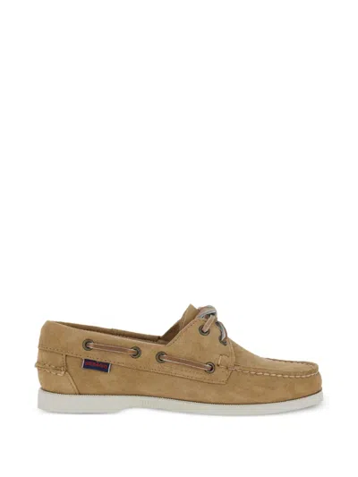 Sebago Beige Portland Flesh Out Suede Boat Shoes In Multi