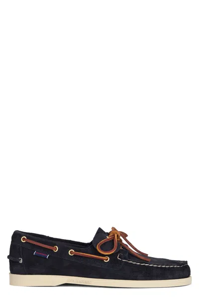 Sebago Portland Leather Boat Shoes For Men In Animal Print