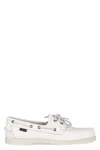 Sebago Portland Loafers In White Leather In White