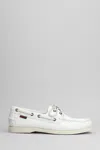 Sebago Portland Loafers In White Leather