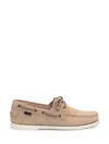Sebago Portland Flesh Out Suede Boat Shoes Beige Camel - Beige Taffy In Beige