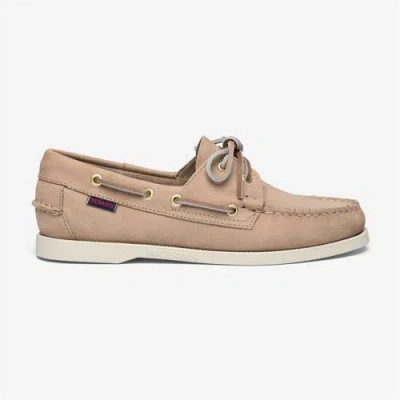 Sebago Portland Nubuck Womans Boat Shoes In Neutral