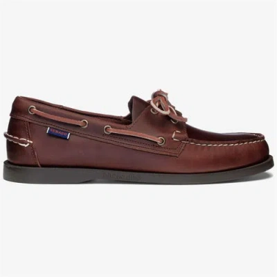 Sebago Front Lace-up Detail Boat Shoes In Brown