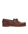 Sebago Docksides Portland Waxed In Brown And Honey
