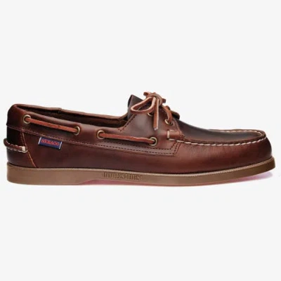 Sebago Portland Waxed Woman Boat Shoes In Brown