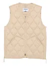 Sebago Quilted Diamond-pattern Vest In Neutral