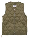Sebago Quilted Zip-front Vest In Brown