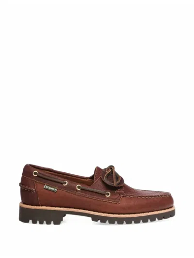 Sebago Ranger Artisan Momoth Loafers In Hammered Leather In Brown