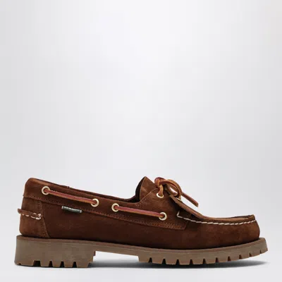 Sebago Ranger Artisan Ox Suede Loafers With Commando Sole In Brown