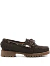 Sebago Brown Suede Lace-up Loafers In Multi