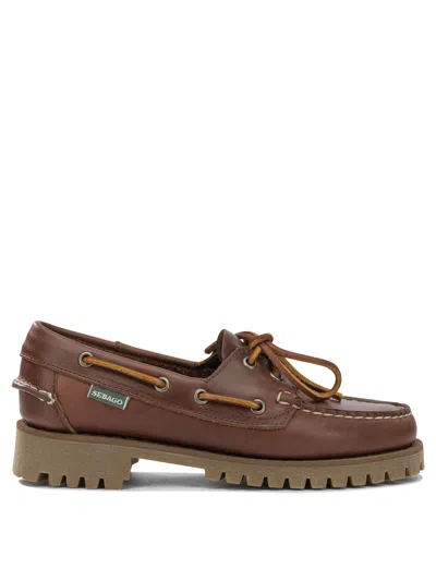 Sebago "ranger Waxy" Lace Up Loafers In Brown