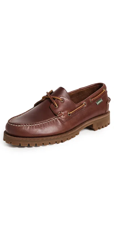 Sebago Ranger Waxy Lug Boat Shoes Brown-gum