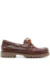 Sebago Brown Leather Ranger Loafers In Burgundy