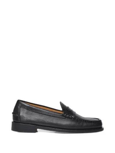 Sebago Ravenna Grainy Leather Loafers In Black