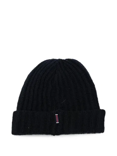 Sebago Ribbed-knit Beanie Hat In Neutral