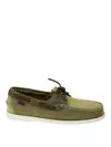 Sebago Docksides Portland Flesh Out Green Suede In Green
