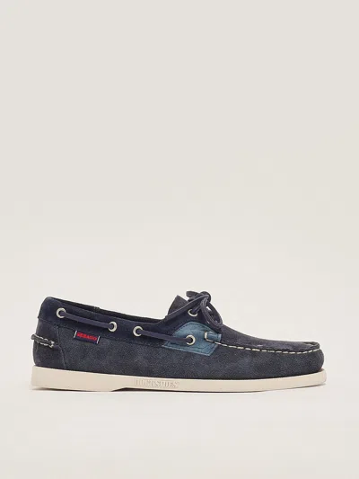 Sebago Rossisland Jib Shadow Loafers In Navy
