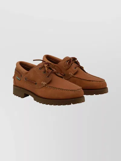 Sebago Round Toe Brogues Featuring Stitch Detailing In Brown
