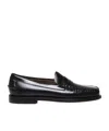 Sebago Dan Bordeaux Pull-on Loafers In Leather Woman In Black
