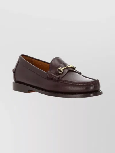 SEBAGO ROUND TOE LACE-UP LEATHER SHOES