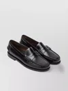 Sebago Round Toe Leather Loafers With Penny Strap